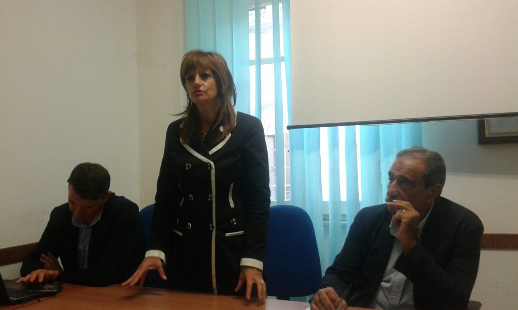Il Segretario generale della Uil Viterbo, Giancarlo Turchetti, assieme a Silvia Somigli e Pino Turi